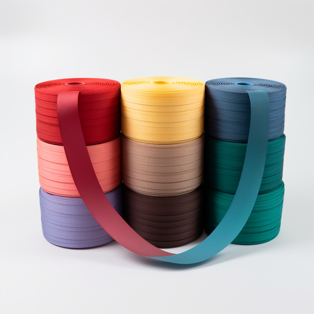 Webbing rolls, custom color, nylon, polyester