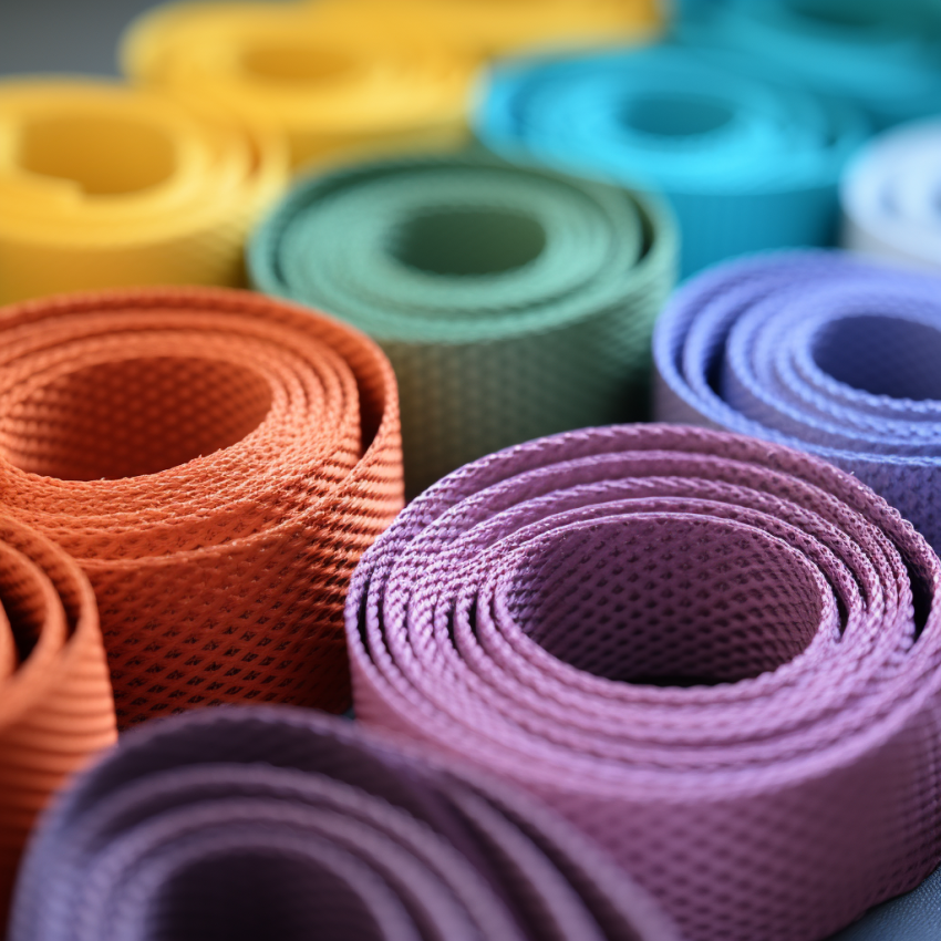 Colourful Webbing rolls, custom pattern
