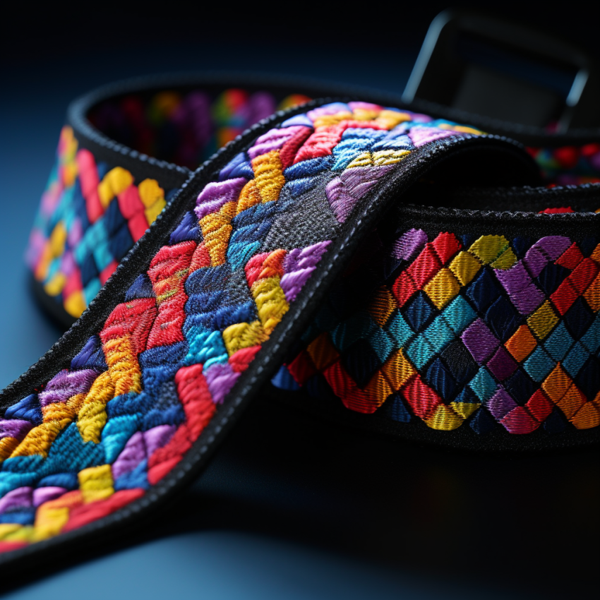 jacquard color webbing roll, colorful design