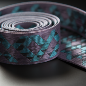 nylon jacquard webbing roll, purple and green