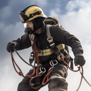 Webbing used by firefighter