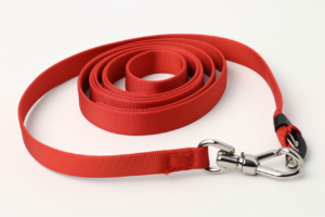 leash for pet, red, nylon