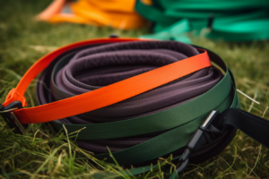 webbing for tent strap, yellow