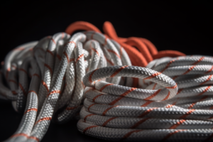 Static Ropes, white and orange, custom