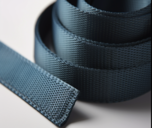 blue nylon webbing with smooth edge
