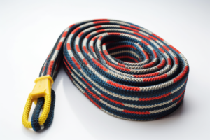 climbing rope with shoulder strap, jacquard style
