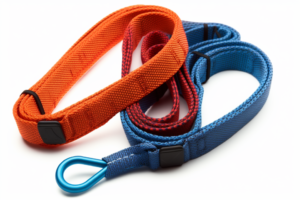 climbing strap, red and blue