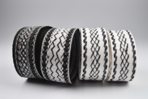 cotton elastic jacquard logo weaving webbing