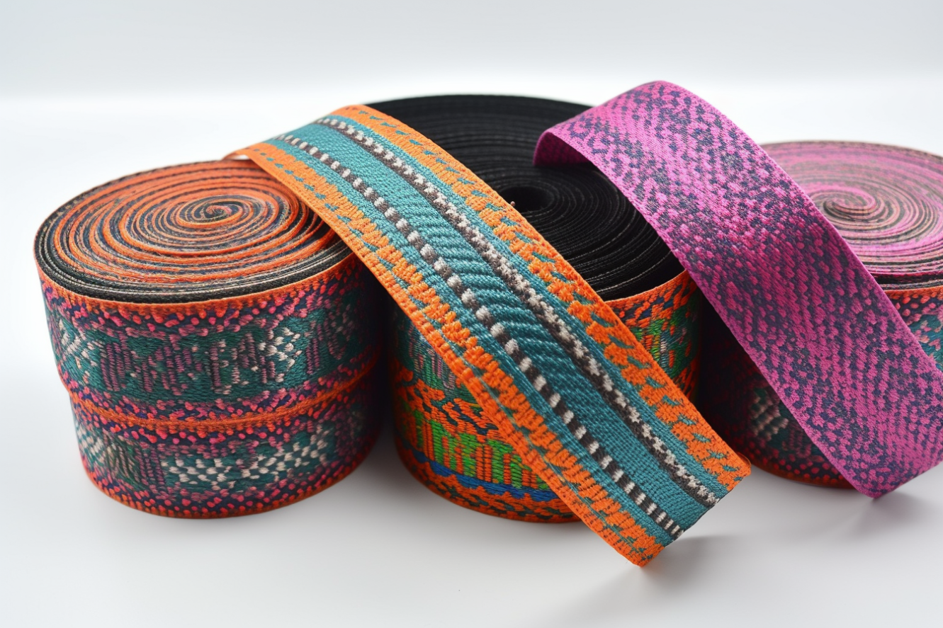 custom pattern jacquard webbing rolls