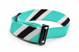 elastic strap, green, white