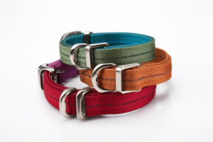 nylon pet collars, double colors weaving