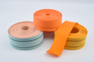 orange, light green two side weaving elastic band