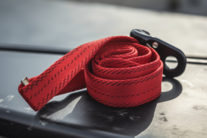 strap for boat, red with hardware