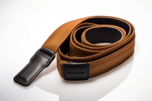 straps and black hardware on a white background