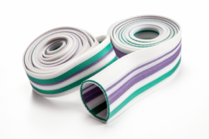 white and green tubular webbing
