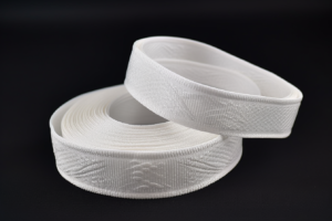 white jacquard weaving webbing rolls