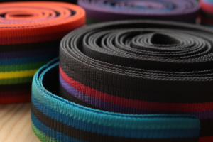 multiple color nylon webbing rolls