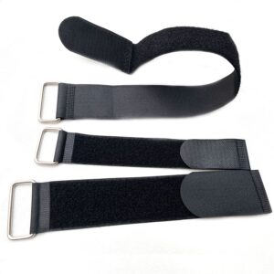 black medical restraint straps