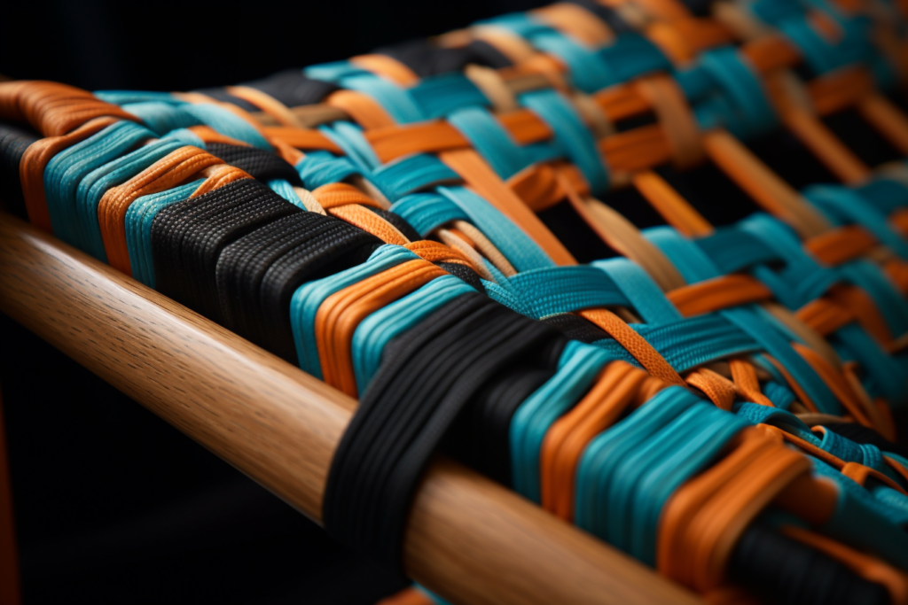 woven webbing straps chair