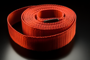 red woven heavy duty polyester webbing