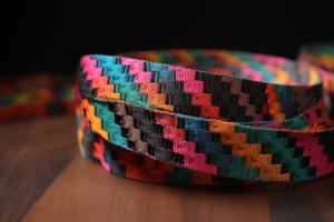 Multi-color weaving webbing. poly