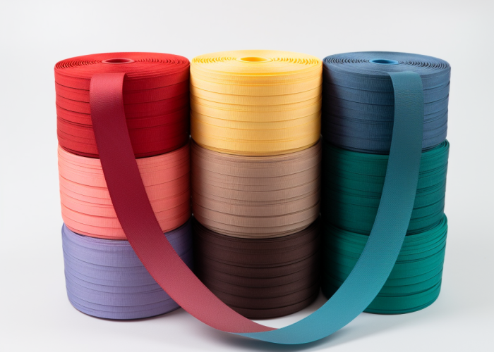Webbing rolls, custom color, nylon, polyester