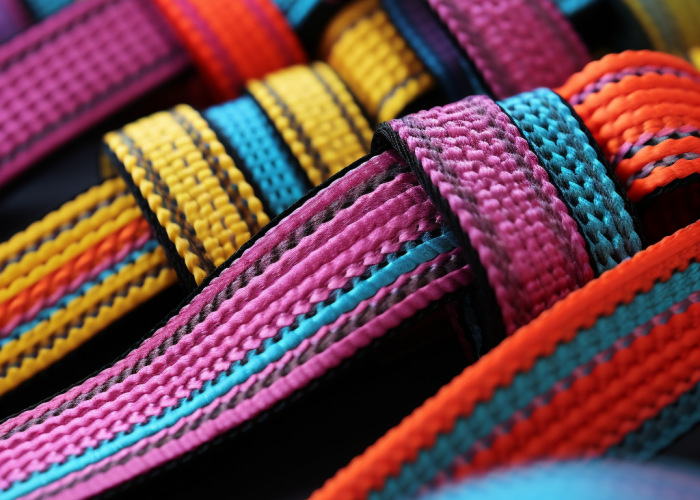 Dyeing and printing webbing