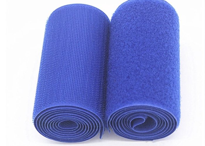 hook, loop. polyester, blue .custom size