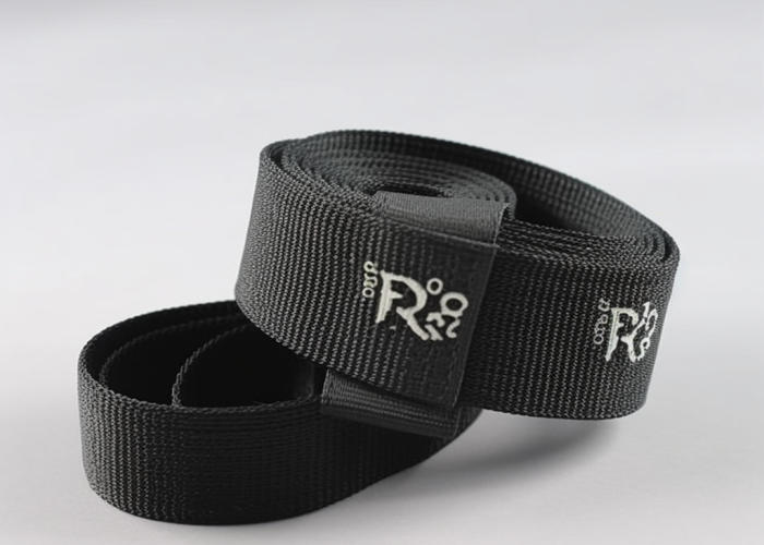elastic webbing, dark green, jacquard weaving