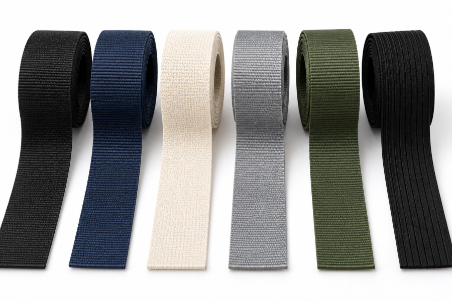Different webbing material options for custom product development