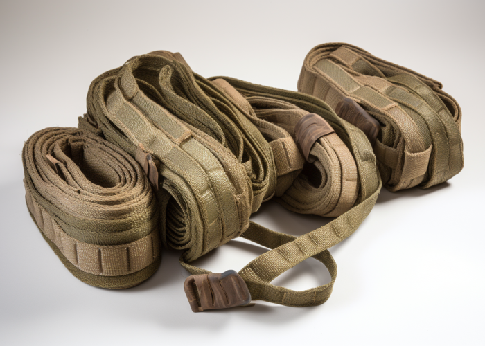 assembled set of parachute webbing