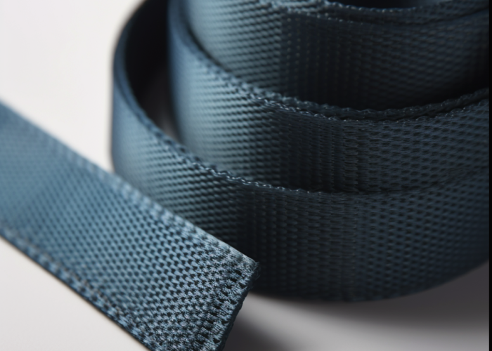 blue nylon webbing with smooth edge
