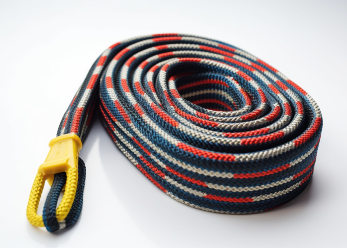 climbing rope with shoulder strap, jacquard style