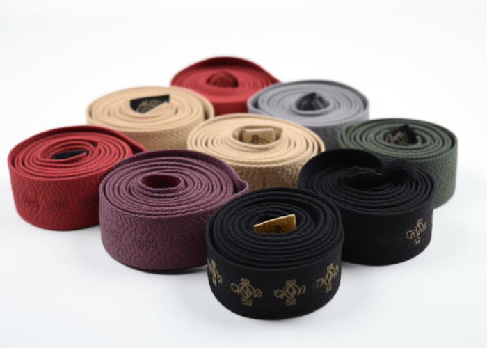 cotton webbing with printed logo