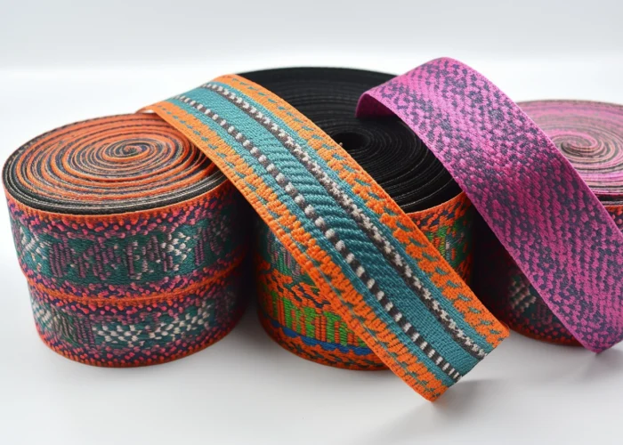 custom pattern jacquard webbing rolls