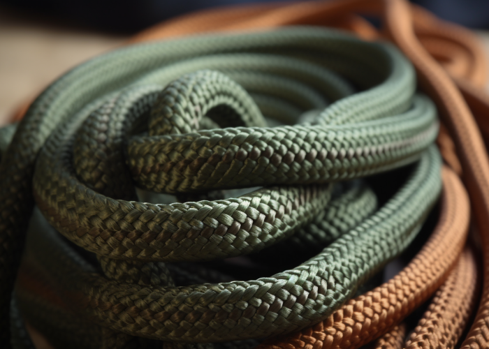 custom rescue ropes, green, close shot