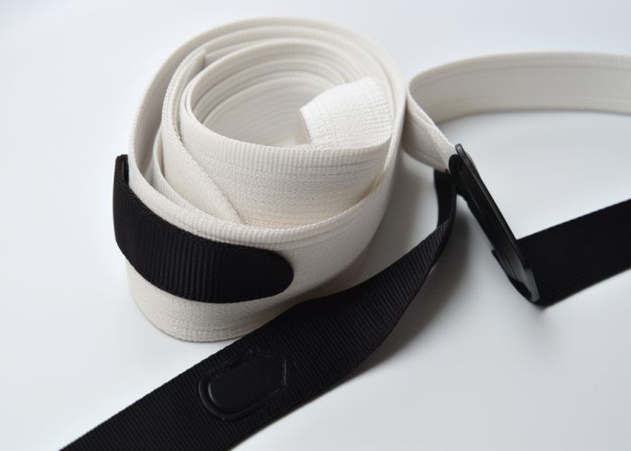 elastic strap, long, white and black, custom