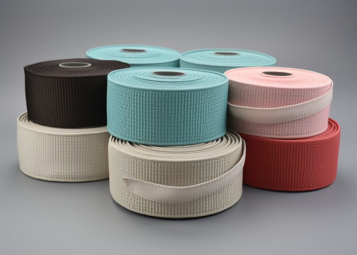 elastic webbing rolls, light color