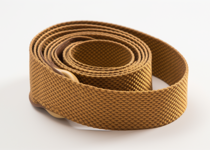 gold brown webbing roll, cotton for yoga strap