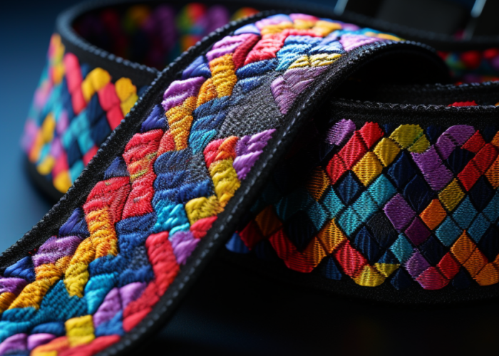 jacquard color webbing roll, colorful design