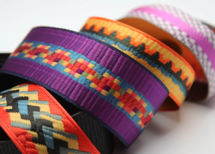 jacquard webbing, nylon materials. flat type