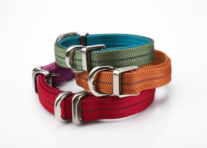 nylon pet collars, double colors weaving