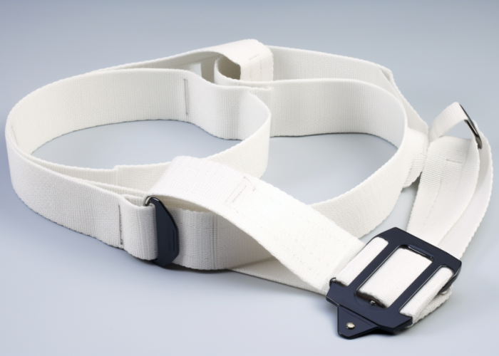 patient restraint strap, white