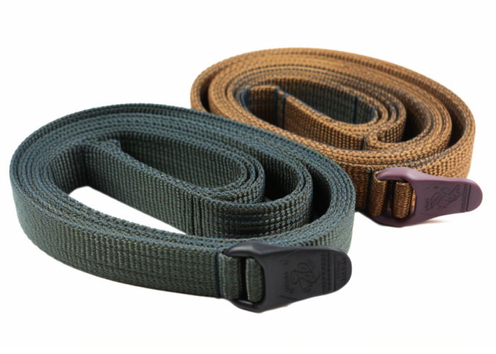 polyester, green, gold brown webbing belt