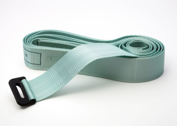 polyester positioning strap, light blue