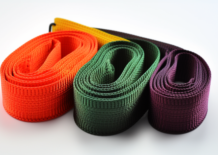 polyester webbing, custom weaving pattern polyester webbing, custom weaving pattern