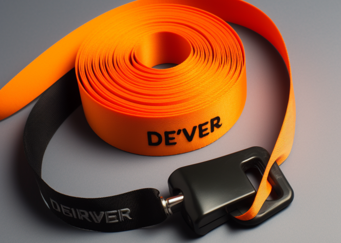 polyester webbing screen printed, orange color. elastic webbing