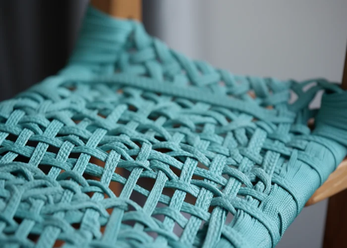 polypropylene webbing for chair, green
