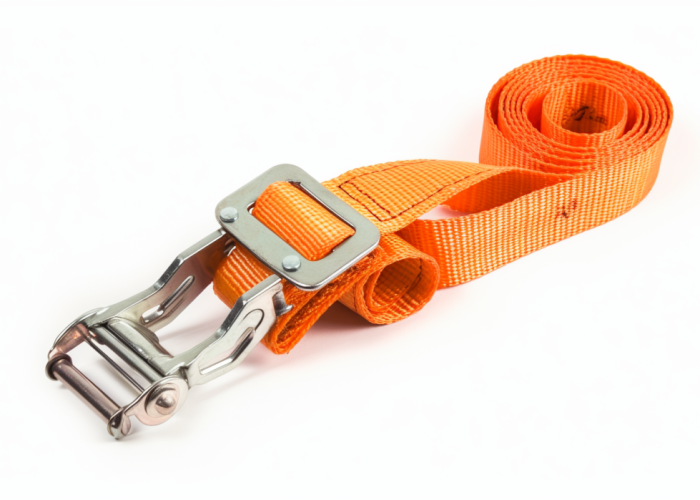 red ratchet strap with buckle, custom