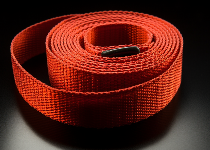 red woven heavy duty polyester webbing